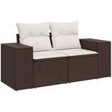  9-dijelni set vrtnih sofa s jastucima poliratan smeđi | shoptok.hr
