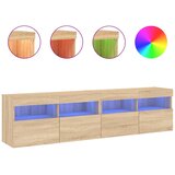  Zidni TV ormarići LED 2 kom boja hrasta sonome 80x30x40 cm | shoptok.hr