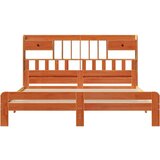  Knjižna postelja brez vzmetnice vošč. rjava 180x200 cm borovina, (21611756) | Shoptok.si