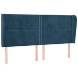  Uzglavlje s ušima tamnoplavo 203x23x118/128 cm baršunasto | Eponuda.com