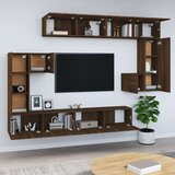  Stenska TV omarica rjav hrast inženirski les, (20912282) | Shoptok.si
