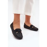 Boto Women's Moccasins With Perforated Pattern And Lacing Black Mirisa | Shoptok.si