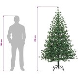  Umjetno božićno drvce s nogom 210 cm PVC i metal Zelena - 210 cm bez LED svjetala | shoptok.hr