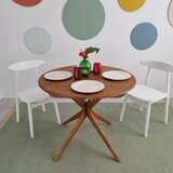 Ragaba Okrugao proširiv blagovaonski stol s dodatnom pločom u dekoru hrasta ø 90 cm Jubi – | shoptok.hr