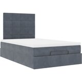  Okvir za krevet s madracima tamnosivi 120x190 cm baršunasti | Eponuda.com
