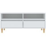 vidaXL TV omarica bela 100x34,5x44,5 cm inženirski les | Shoptok.si