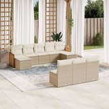  10-dijelni set vrtnih sofa s jastucima bež od poliratana | shoptok.hr