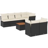  The Living Store Vrtna sedežna garnitura 8-delna z blazinami črn poli ratan - Vrtna Sedežna Garniture, (21449387) | Shoptok.si