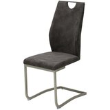CARRYHOME nihajni stol, kovina, tekstil siva, barve kroma | Shoptok.si