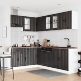  11-dijelni set kuhinjskih ormarića Lucca konstruiranog drva Crna | shoptok.hr