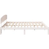 vidaXL okvir kreveta s uzheadboardom bijeli 200x200 cm čvrsto drvo bor | shoptok.hr