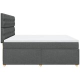  Krevet s oprugama i madracem tamnosivi 200 x 200 cm od tkanine | shoptok.hr