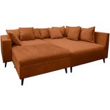 MID.YOU KOTNA SEDEŽNA GARNITURA, gladka tkanina opečnato rjava | Shoptok.si
