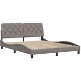  Okvir kreveta s LED-om bez madraca Taupe 160x200 cm tkanina | shoptok.hr