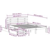 vidaXL Okvir kreveta s ladicama bez madraca 140x200 cm | shoptok.hr