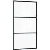  Klizna vrata s priborom crna 102 x 205 cm od ESG stakla | shoptok.hr