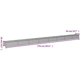 vidaXL Povišena vrtna gredica 770 x 50 x 36 cm od čelika COR-TEN | shoptok.hr