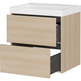 Germania Stenska omarica za pod umivalnik v hrastovem dekorju v naravni barvi 61x65 cm Bodera – | Shoptok.si