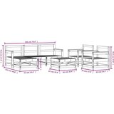  7-dijelna vrtna garnitura bijela od masivne borovine | shoptok.hr