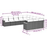  11-dijelni set vrtnih sofa od poliratana s jastucima bež | shoptok.hr