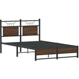  Posteljni okvir brez vzmetnice hrast 120x190 cm inženirski les, (21829244) | Shoptok.si