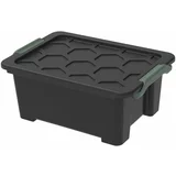 Rotho Črna plastična škatla za shranjevanje s pokrovom Evo Safe - Rotho