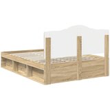  Krevetna konstrukcija s uzglavljem Sonoma hrast 150 x 200 cm | shoptok.hr