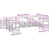  Set vanjskih sofa 10 pcs Prirodna i antracit | shoptok.hr