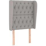  Uzglavlje s ušima svjetlosivo 83 x 23 x 118/128 cm od tkanine | shoptok.hr