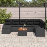  Sjedeća garnitura za vrt 9 kom. Crna poliratan 289 x 179 x 85 cm | Shoptok.si