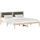  Konstrukcija postelje z vzglavjem Temno siva 160 x 200 cm blago, (5000084796) | Shoptok.si