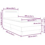  Okvir postelje z vzmetnico Kapučino 100 x 200 cm Umetna koža, (5000023127) | Shoptok.si