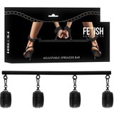 Fetish Submissive Bondage Adjustable Separator Bar 4 Pieces Black Cene