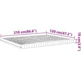  Madrac od pjene bijeli 120 x 210 cm 7 zona tvrdoća 20 ILD | shoptok.hr