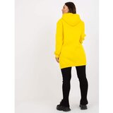 Fashion Hunters Yellow oversized long-sleeved kangaroo sweatshirt | Shoptok.si