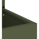 vidaXL Vrtno korito z dekorativno ploščo Olivno zelena 50 x 140 cm | Shoptok.si