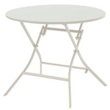 Hesperide Baštenski sto okrugli Greensboro sklopivi 85x85x71 metal bež (205108) | ePonuda.com