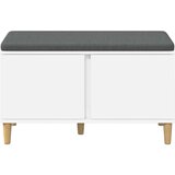  Klupa za hodnik s jastukom s pohranom Bijelo 60 x 38 x 46 cm | shoptok.hr