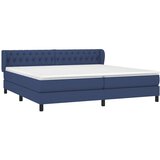  Krevet s oprugama i madracem plavi 200 x 200 cm od tkanine | shoptok.hr