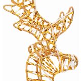vidaXL Reindeer vuče saonice Topla bijela 30 x 12 x 55 cm PET | shoptok.hr