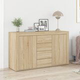 vidaXL Stranski bife Sonoma hrast Inženirski les 120 x 36 x 69 cm | Shoptok.si