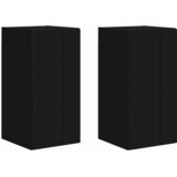 TV zidni ormar 2 pcs Crna 30 x 31 x 60 cm Konstruirano drvo | Eponuda.ba