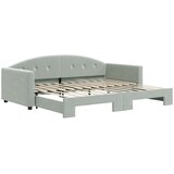  Dnevni krevet na razvlačenje svjetlosivi 90 x 200 cm baršunasti | shoptok.hr