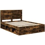  Konstrukcija postelje z vzglavjem Dimljeni oreh 150 x 200 cm, (5000104029) | Shoptok.si
