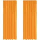 Voile zavjese s džepovima za šipke 2 kom. narančaste Narančasta 140 x 260 cm | shoptok.hr