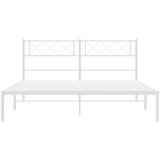 Metalni okvir za krevet s uzglavljem bijeli 120 x 190 cm | shoptok.hr