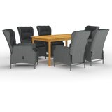  7-dijelni vrtni blagovaonski set svjetlosivi Siva | shoptok.hr