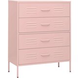 vidaXL Ladičar ružičasti 80 x 35 x 101,5 cm čelični | shoptok.hr