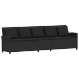  Vrtna sofa 5-sjed s jastucima crni poliratan | shoptok.hr