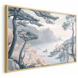  Plakat - Blue Coast in Delicate Colors 42x29.7 Zlatni okvir | shoptok.hr